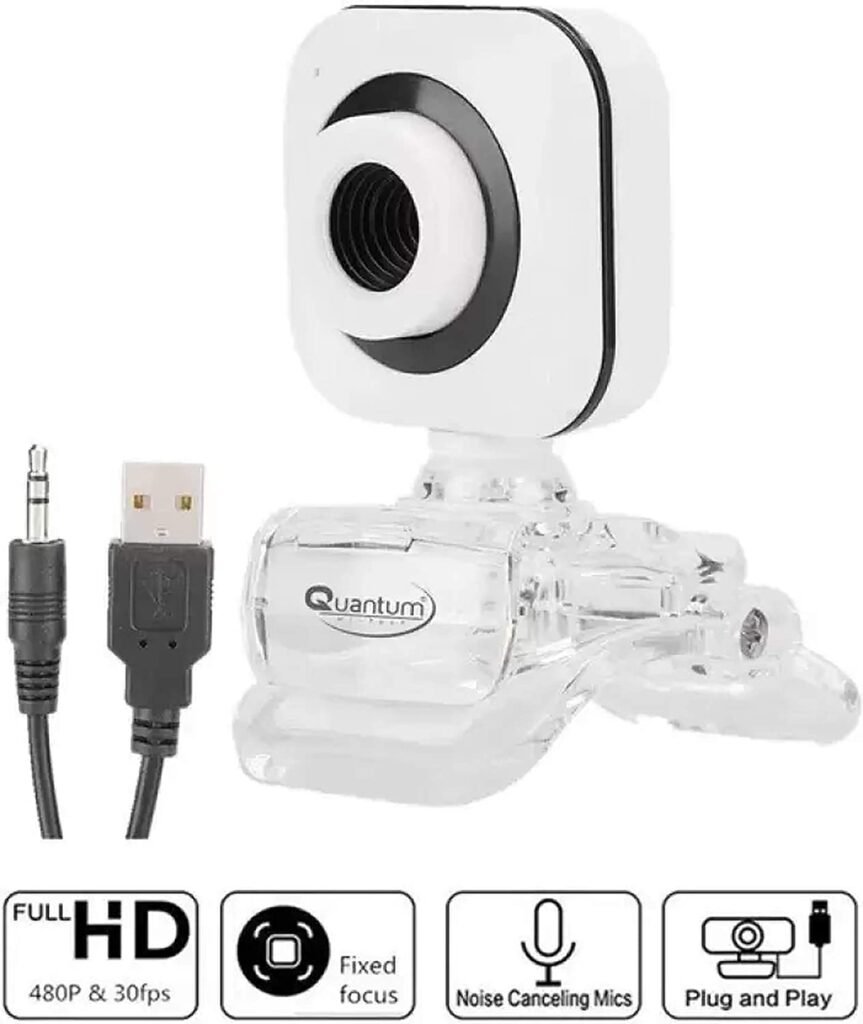 Quantum Webcam QHM495B 360 Degree Rotation PC HD Camera, Web Camera ...