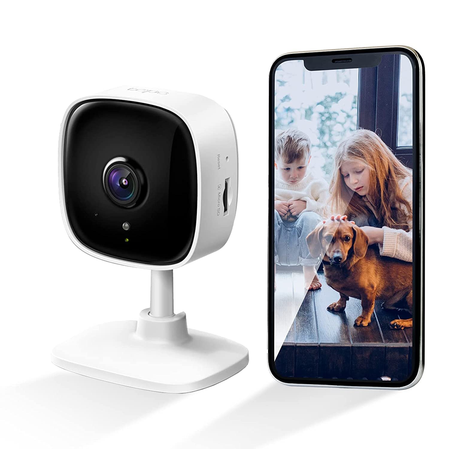 TP-Link Tapo C100 Indoor Home Security Wi-Fi Camera with Night Vision,  1080p High Definition - White