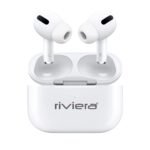 Riviera R004 in-Ear True Wireless Earbuds with Upto 12 Hours Playback, 8MM Drivers, Lightweight Earbuds & Multifunction Controls Bluetooth Headphones (White, with Mic)