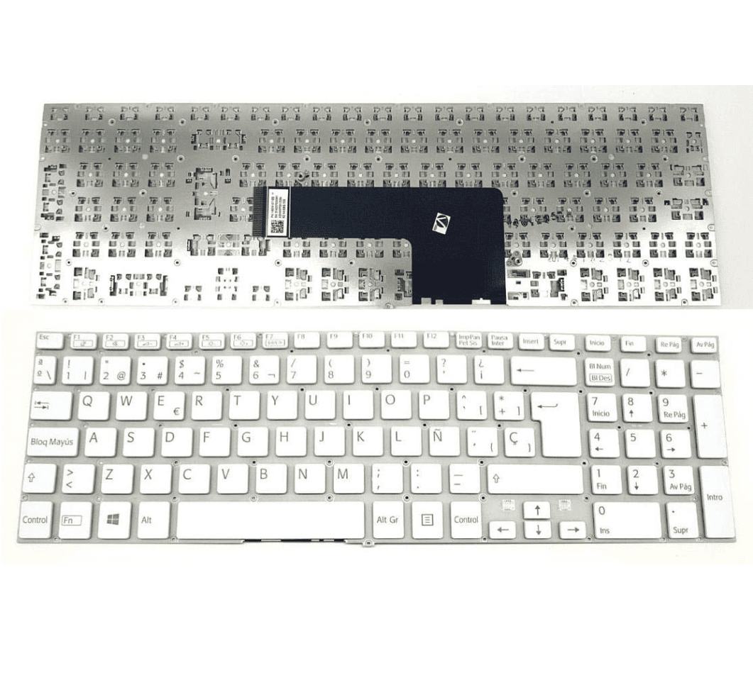 Laptop Keyboard For Sony Vaio SVF15, SVF152, SVF153 Series Laptops White - Image 2