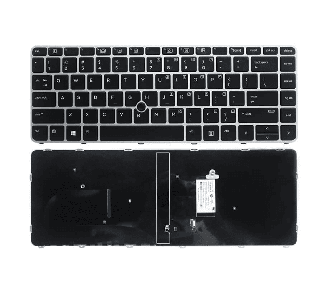 Laptop Keyboard for HP EliteBook 840 G3, 848 G3, 745 G4 Laptops With Silver Frame
