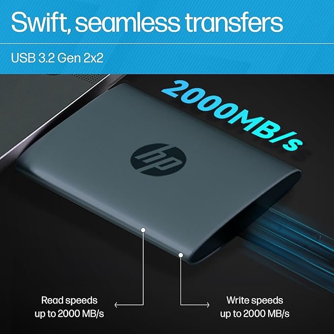 HP P900 1 TB Portable SSD Black /1 TB/USB (3.2 Gen 2 x 2)/ (848V0AA) Black - Image 3