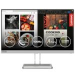 Lenovo L-Series 60.45cm (24 inch) | FHD IPS Ultraslim Monitor | 100Hz, 99% sRGB, HDMI, Tilt Stand, 2x3W Speakers, Smart Display Customization Artery, Home & Office Use, Grey, L24i-40