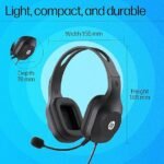 HP H120 Stereo USB Headset, Plug-and-Play USB-A, Built-in Noise-canceling mic, Adjustable Head Strap, Padded Ear Cushions, 360-degree Bendable mic, 1-Year Limited Warranty, Black, 9Z4V9AA
