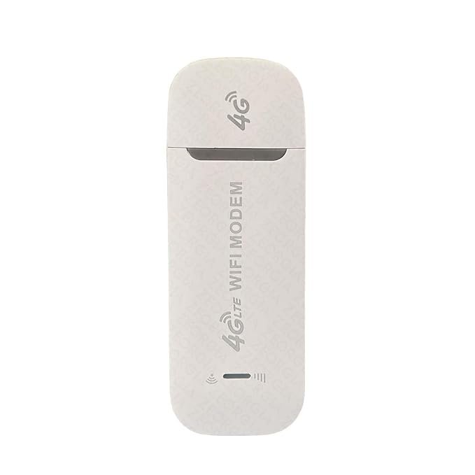 ZEORGIA 4G LTE USB WiFi Dongle with All SIM Network Support | Plug & Play Data Card with up to 150Mbps Speed WiFi Hotspot | WiFi Router for 10 People (ZR-UD-002 (White))