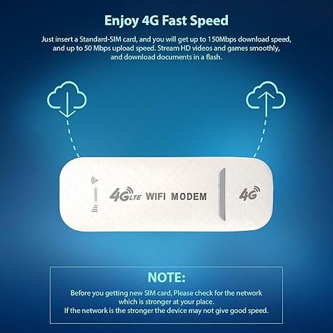 ZEORGIA 4G LTE USB WiFi Dongle with All SIM Network Support | Plug & Play Data Card with up to 150Mbps Speed WiFi Hotspot | WiFi Router for 10 People (ZR-UD-002 (White)) - Image 3