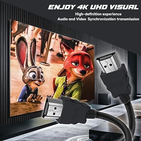 Ultra Speed HDMI Cable 3D, 4K Ultra HD, HDMI Arc 1.5 Meter HDMI Cable (Black) - Image 3