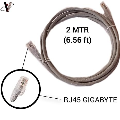 D-Link RJ45 Cat 6 Patch Cord for Modem (Grey, 2 m) - Image 3