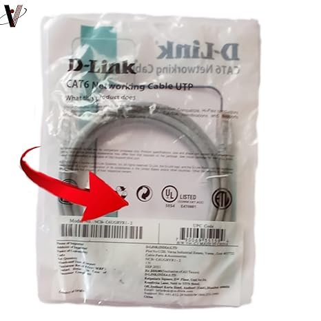 D-Link RJ45 Cat 6 Patch Cord for Modem (Grey, 2 m) - Image 4