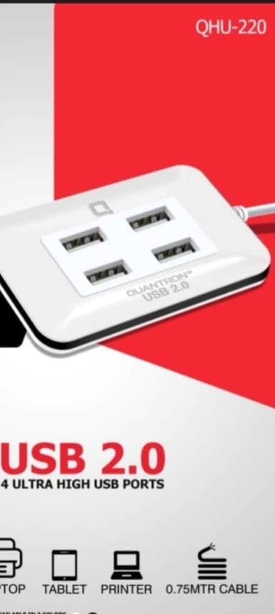 QUANTRON QUH-220 USB 4 Port Hub for Desktop Server PC Notebook Laptop. - Image 4