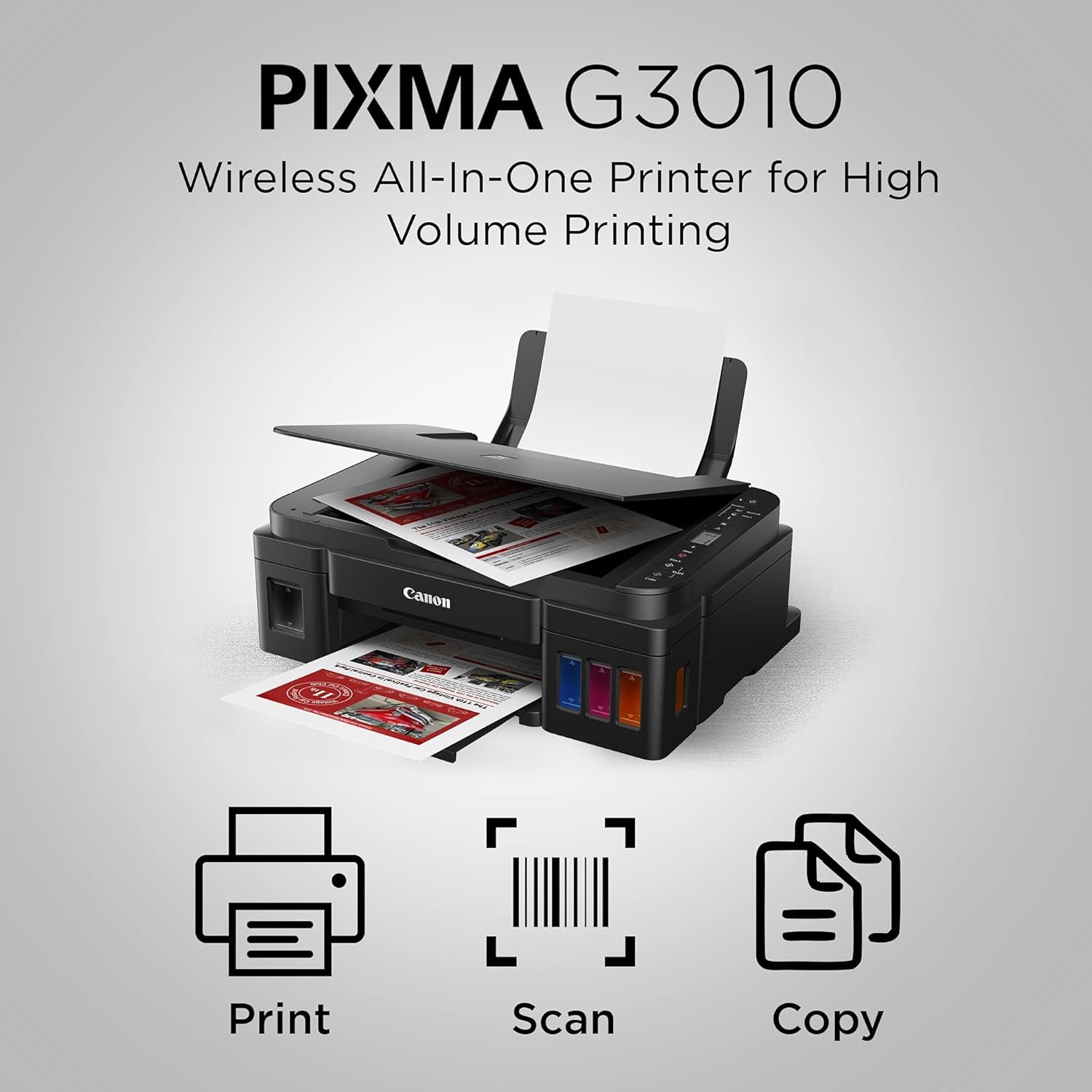 Canon PIXMA MegaTank G3010 All-in-One Wireless Ink Tank Colour Printer - Image 4